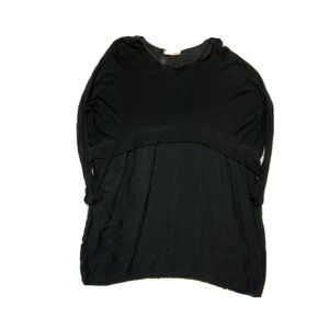 Angela Mara Womens S Oversized Drop Waist Knit Top Tunic Babydoll Lagenlook Tee